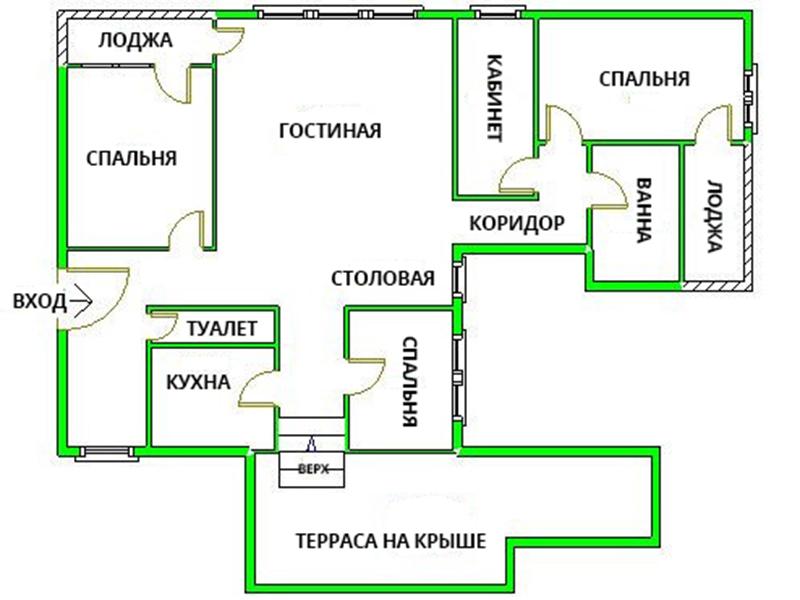Недвижимость - Квартиры - 4-КОМНАТНАЯ КВАРТИРА, 114 м²